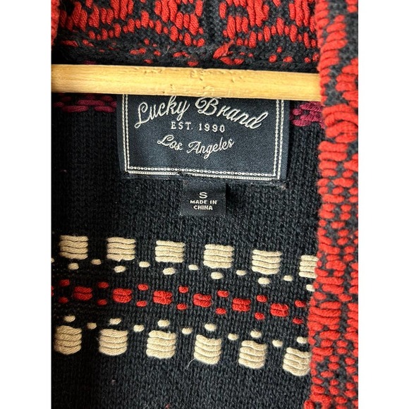 Lucky Brand Red & Black Cardigan - Picture 3 of 8